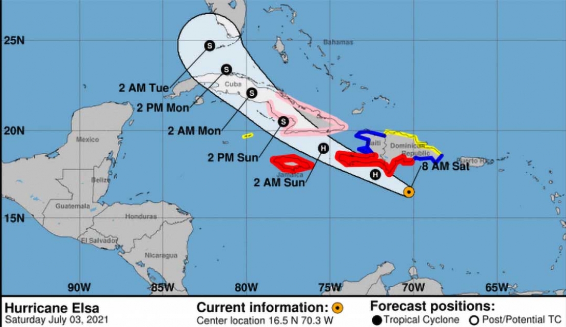 WEATHER | Tropical Storm Elsa takes aim for Haiti, Jamaica, Cuba