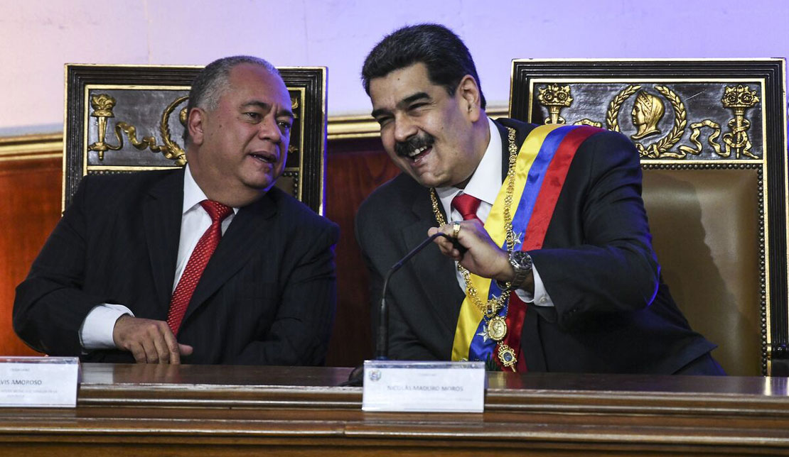 Nicolas Maduro, right, and Elvis Amoroso in 2020. Photographer: Carlos Becerra/Bloomberg