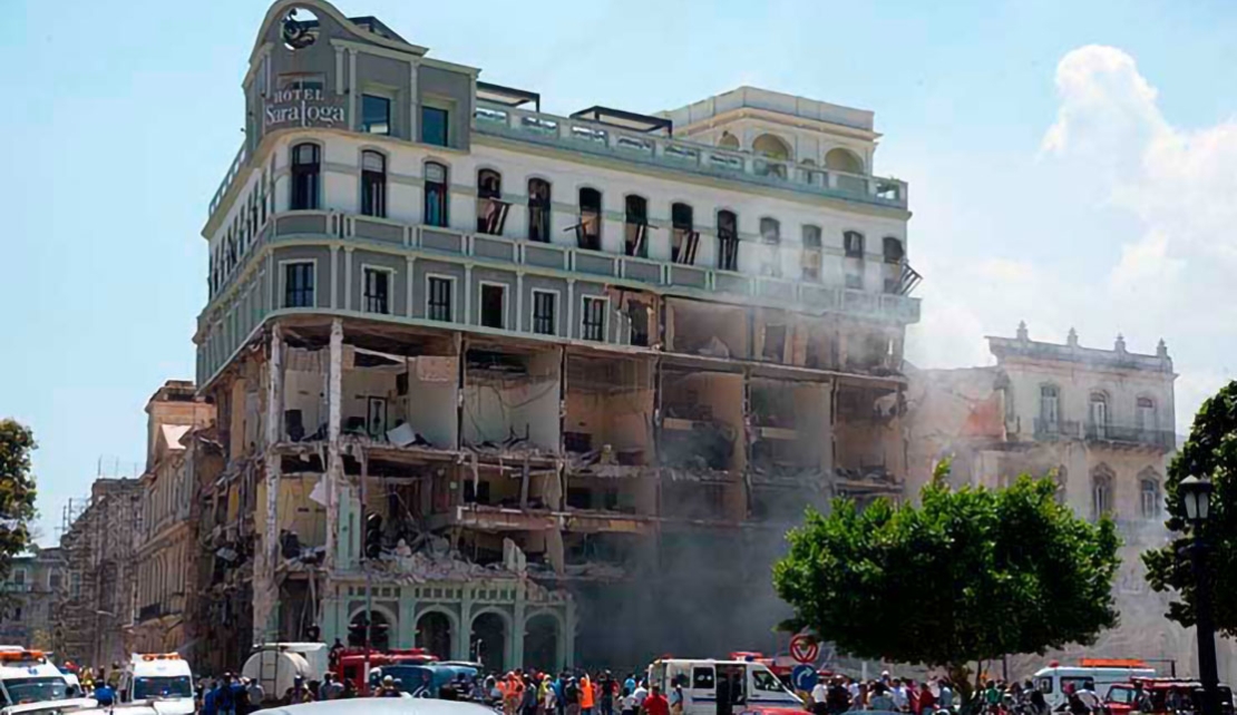 Havana’s Saratoga Hotel partially destroyed by strong explosion