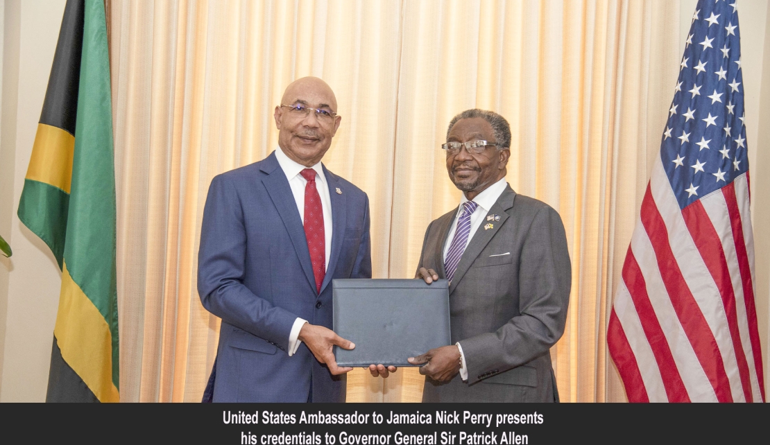 JAMAICA | New US Ambassador to Jamaica  Nick Perry presented credentials to GG on Friday