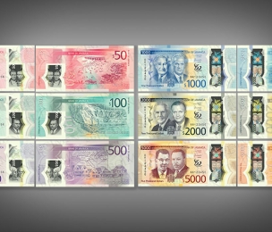 JAMAICA | Michael Manley, Edward Seaga and $2,000 banknote