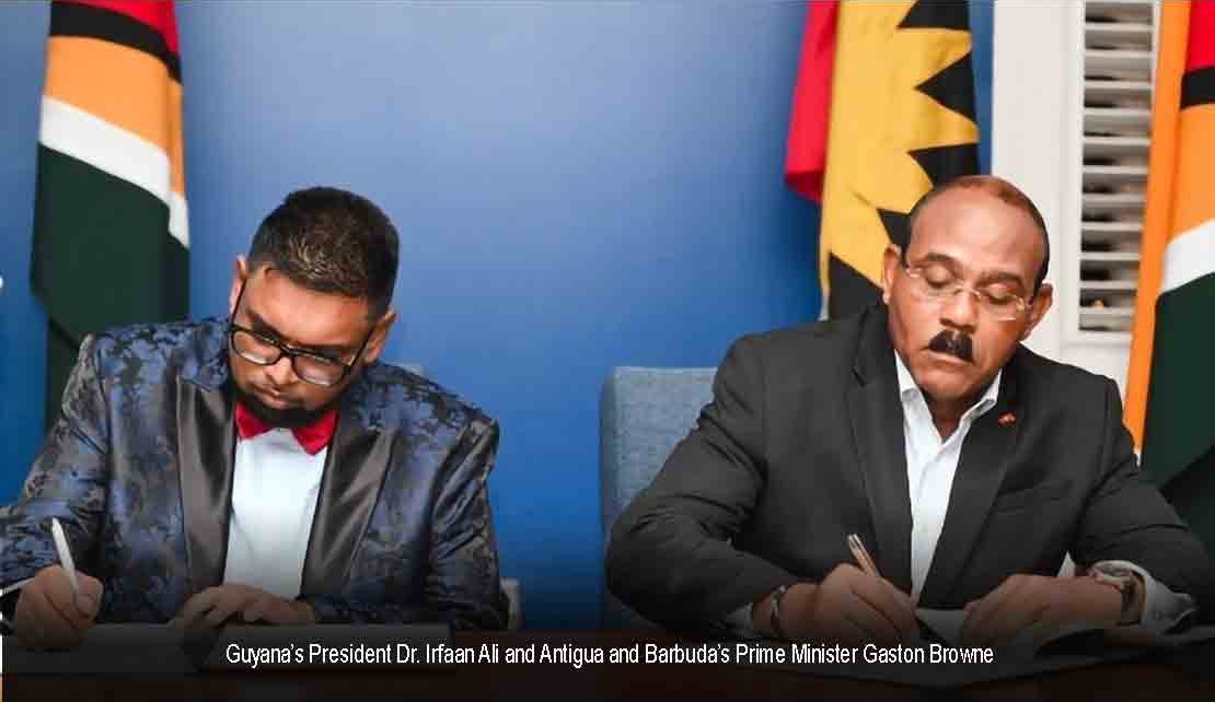 Guyana and Antigua Sign Economic and infrastructure MoU