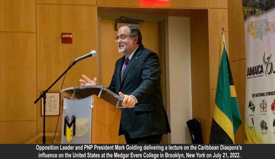 JAMAICA |  Opposition Leader Mark Golding bats for Greater Recognition of Caribbean Diaspora