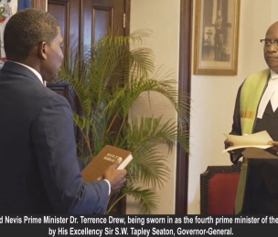 ST.KITTS-NEVIS | Prime Minister Dr. Terrence Drew Sworn in, To name Cabinet shortly