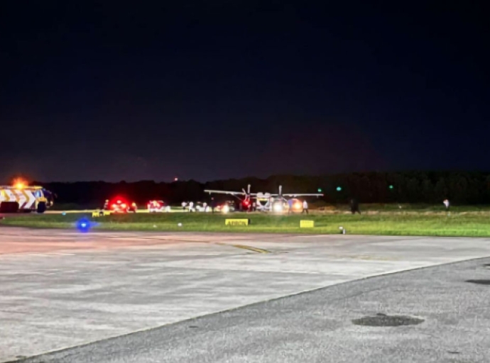 GUYANA | GDF Aircraft Carrying Guyana President and Barbadian PM “slips off” runway at Ogle Airport