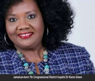 Karen Green, Jamaican born Congressional aspirant decries migrant busing by 'MAGA Governors'