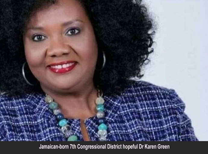 Karen Green, Jamaican born Congressional aspirant decries migrant busing by 'MAGA Governors'