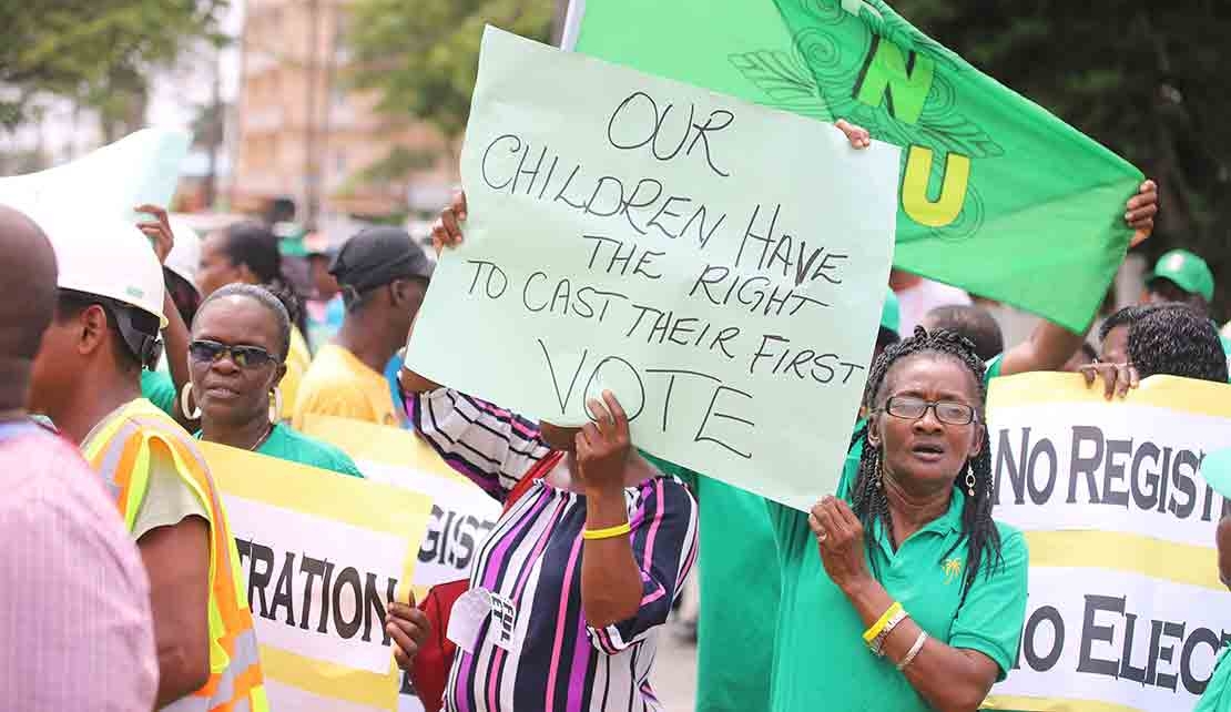 GUYANA | Guyana Protesters Demand a New Voters List