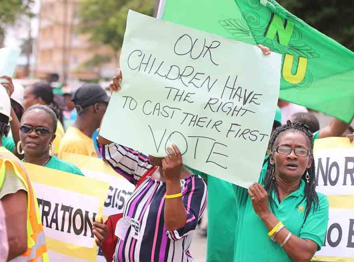 GUYANA | Guyana Protesters Demand a New Voters List