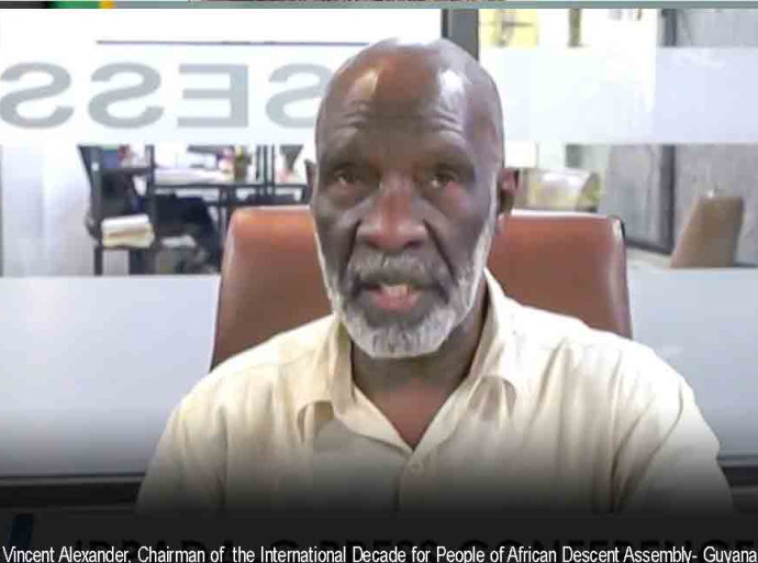 Vincent Alexander speaks about  International Decade for People of African Descent Assembly- Guyana