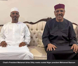 Chad’s Leader Mahamat Déby Meets Ousted Niger President Bazoum in Niamey