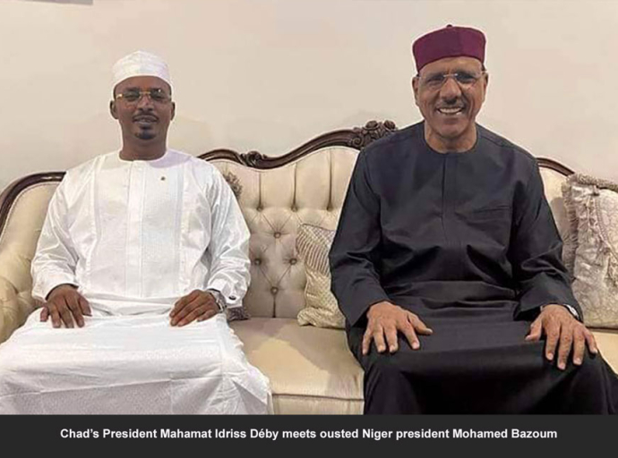 Chad’s Leader Mahamat Déby Meets Ousted Niger President Bazoum in Niamey