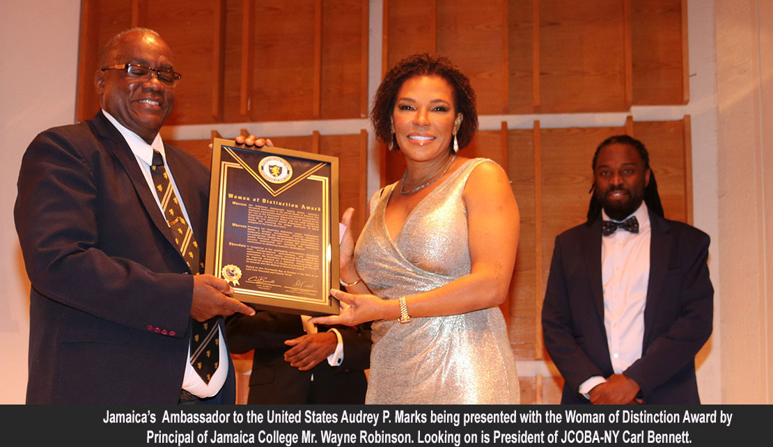 Jamaica’s Ambassador to the United States Audrey Marks Receives Woman of Distinction Award.