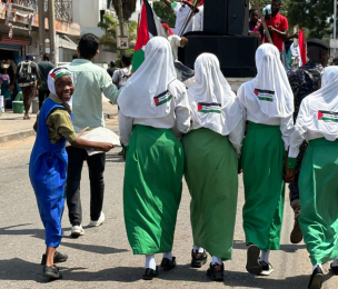 GHANA Joins the world in protesting Israel's bombing of Palestinians in Gaza