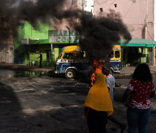 SENEGAL Elections Postponed, fiery protests ensues, Demonstrators clash with police