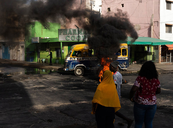 SENEGAL Elections Postponed, fiery protests ensues, Demonstrators clash with police