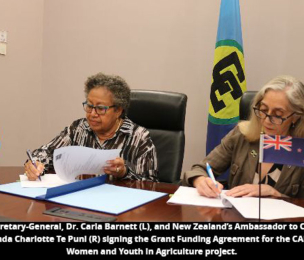CARICOM |  CARICOM’s food security drive receives USD1.6M boost from New Zealand