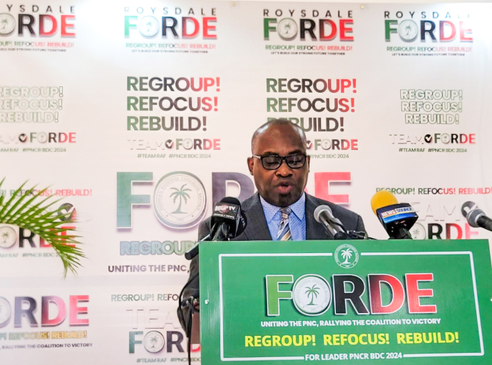 GUYANA | Roysdale Forde announces bid for leadership of the People's National Congress Reform  Party, PNCR.