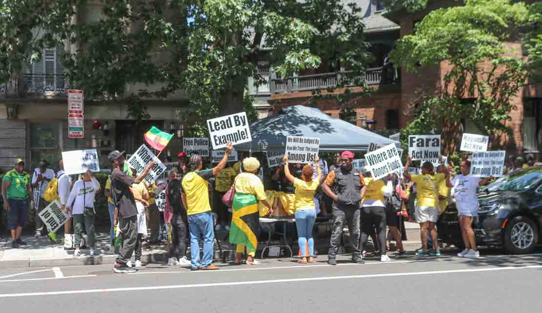 “Mr. Vegas” bashes Mark Golding, Julian Robinson at Jamaica Embassy Protest in Washington DC