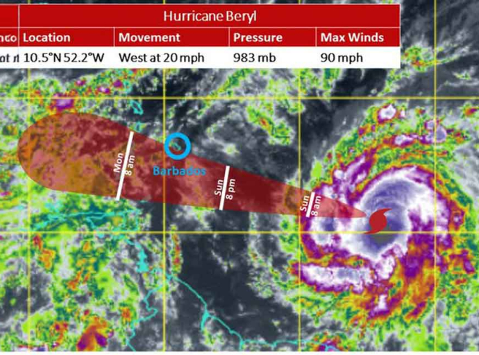 WEATHER |  Hurricane Beryl Barrels towards Barbados and the Windward Isles