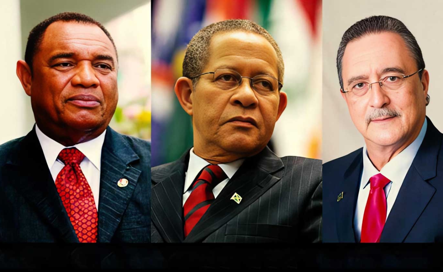 The CARICOM Eminent Persons Group: from left former Prime Ministers Perry Christie of the Bahamas,  Bruce Golding  ofJamaica and Chairman Dr. Kenny Anthony  from St. Lucia.