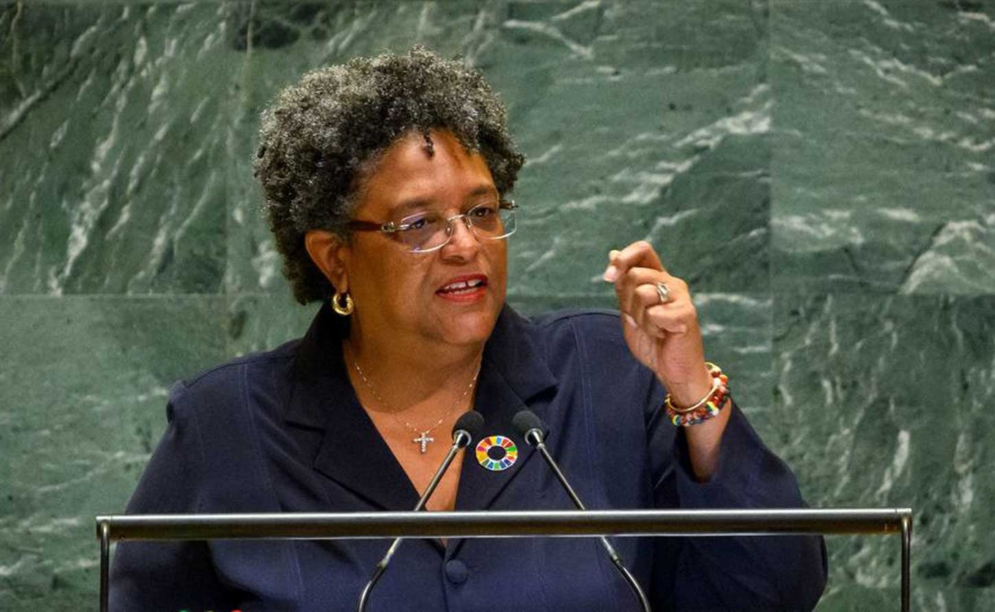 Prime Minister of Barbados, Mia Amor Mottley  Addresses 79th Session of General Assembly Debate | UN Photo