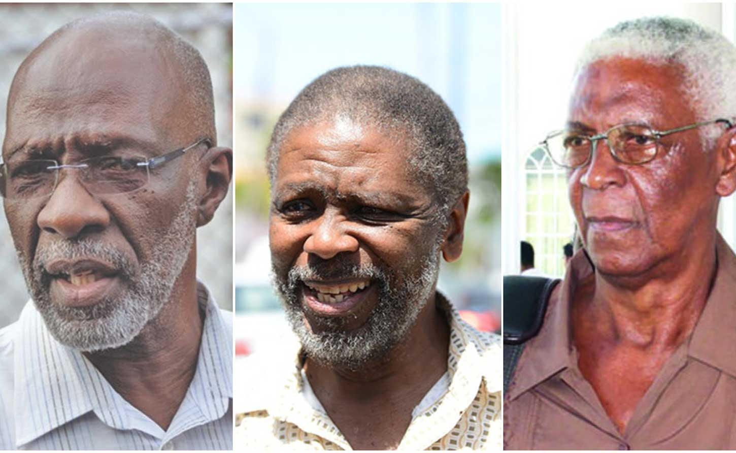 APNU nominated GECOM Commissioners: Vincent Alexander, Charles Corbin and Desmond Trotman