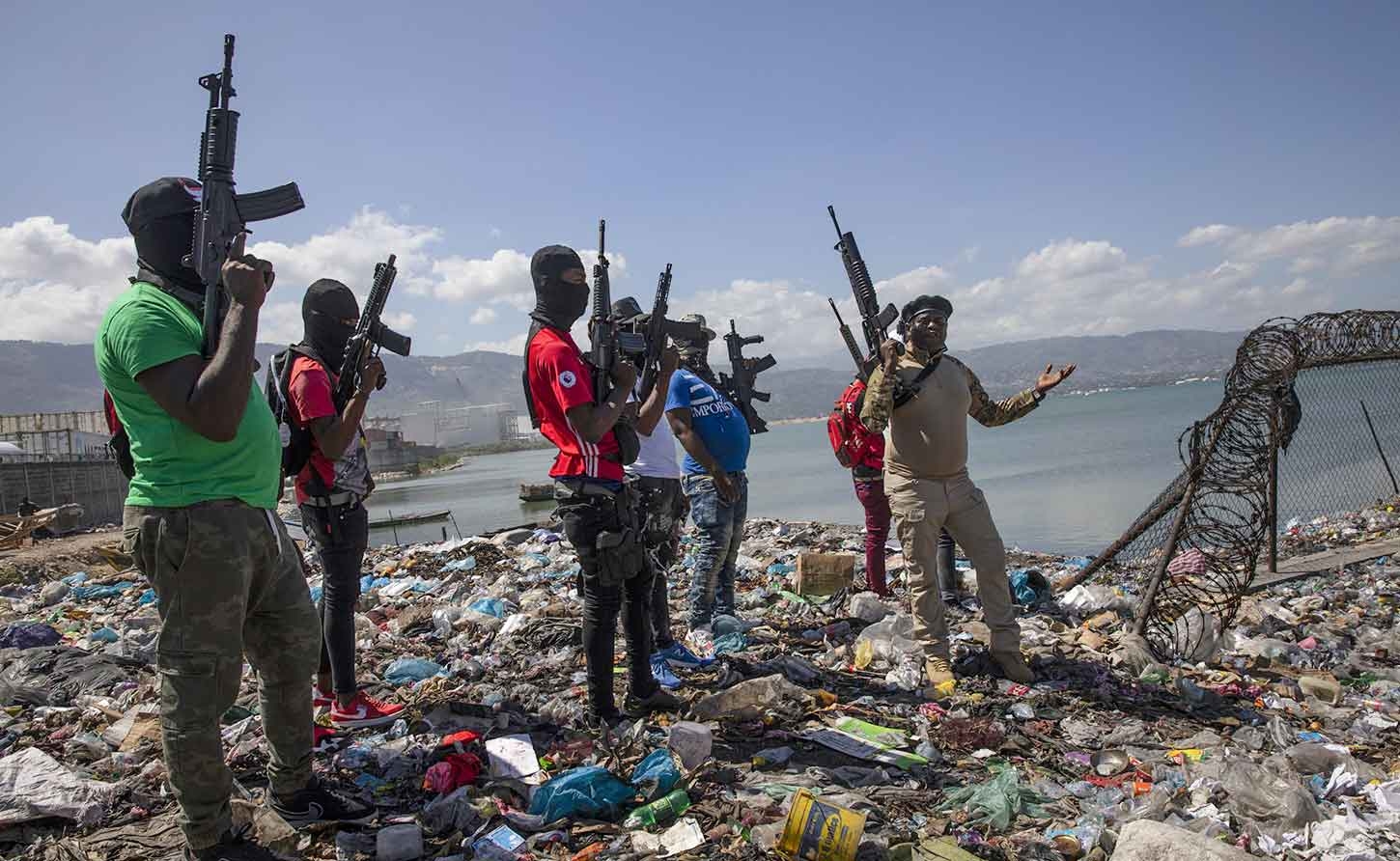 Members of the dreaded gangs that have over-run Haiti and making life unbearable for the poor.