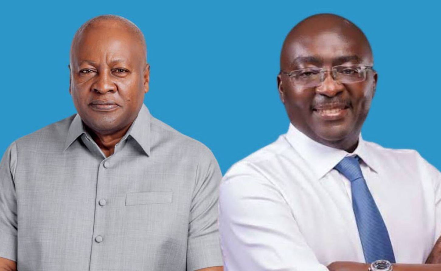 Former John Dramani Mahamaand Vice President Mahamudu Bawumia 