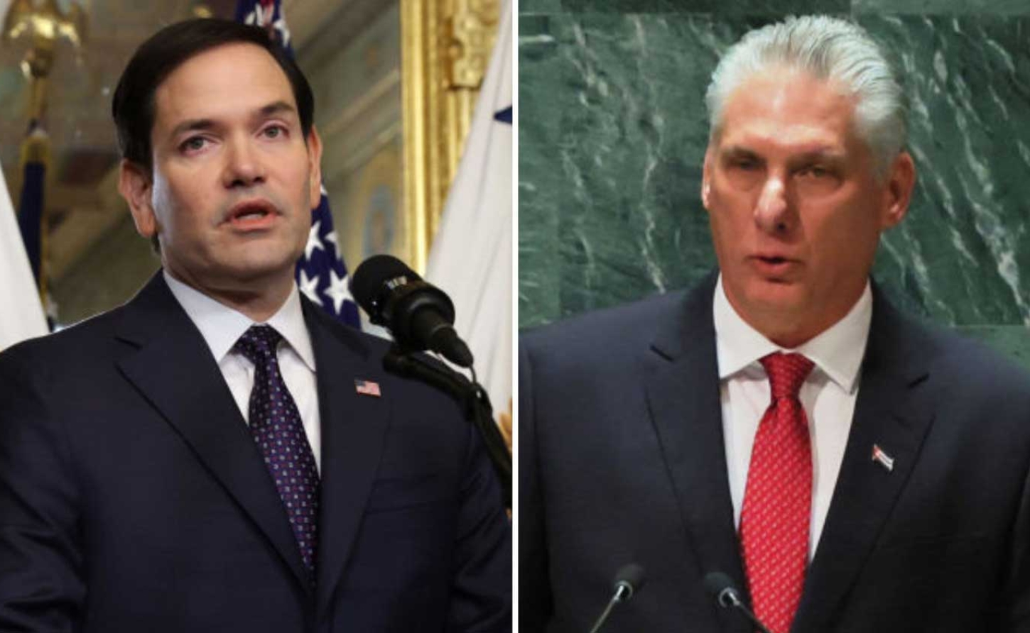 US Secretary of State Marco Rubio and Cuban President Miguel Díaz-Canel 