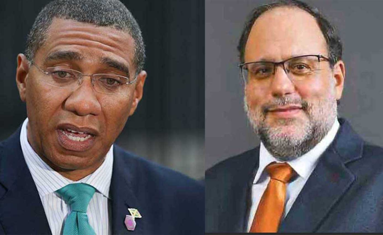 Prime Minister Andrew Holness for the Governing JLP and Opposition Leader Mark Golding President of the PNP