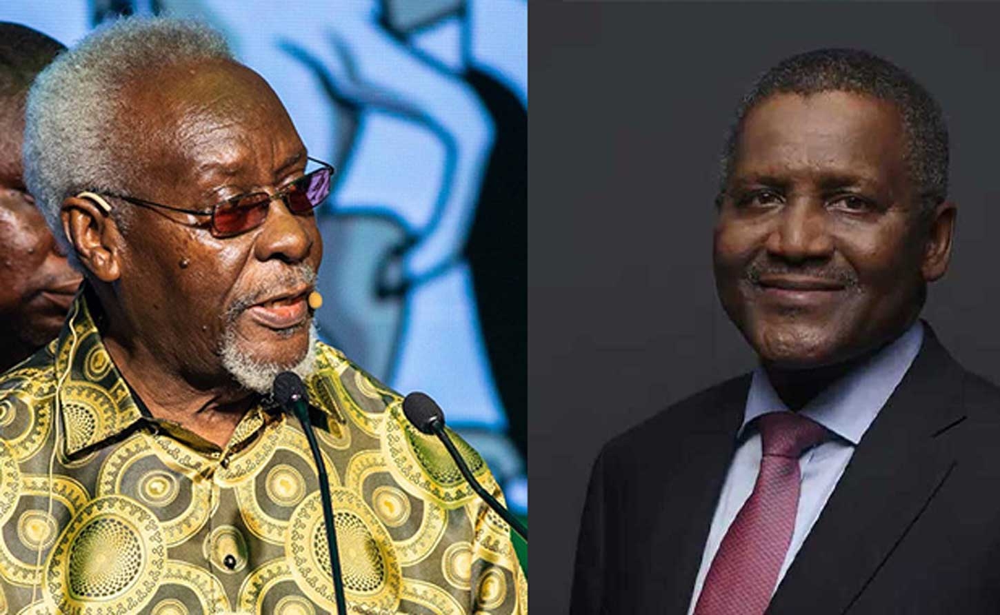 Former Jmaican Prime Minister P. J. Patterson and billionaire industrialist Aliko Dangote
