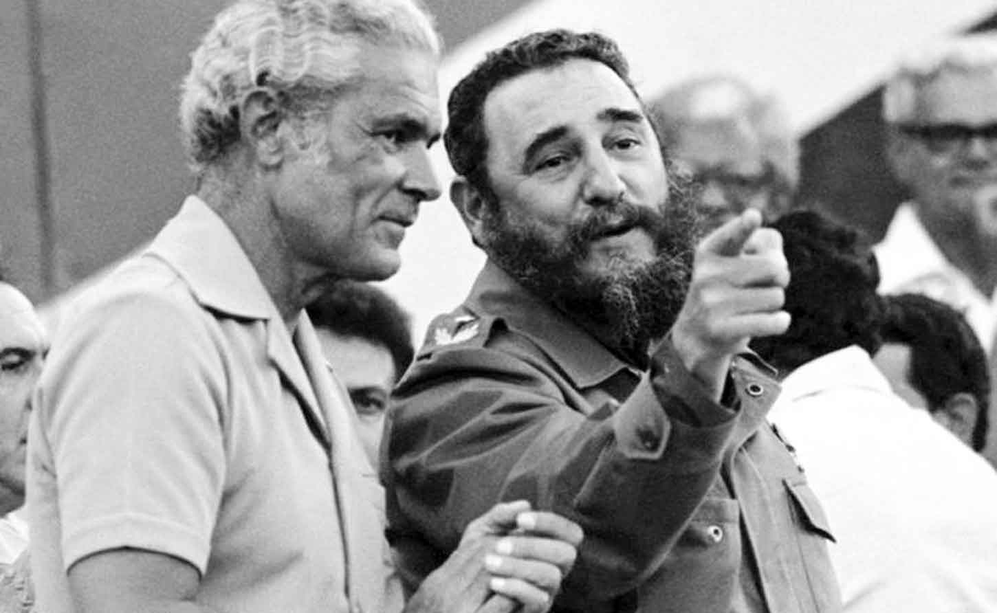 Jamaica's Prime Minister Michael Manley and Cuban President Fidel Castro-Ruz.