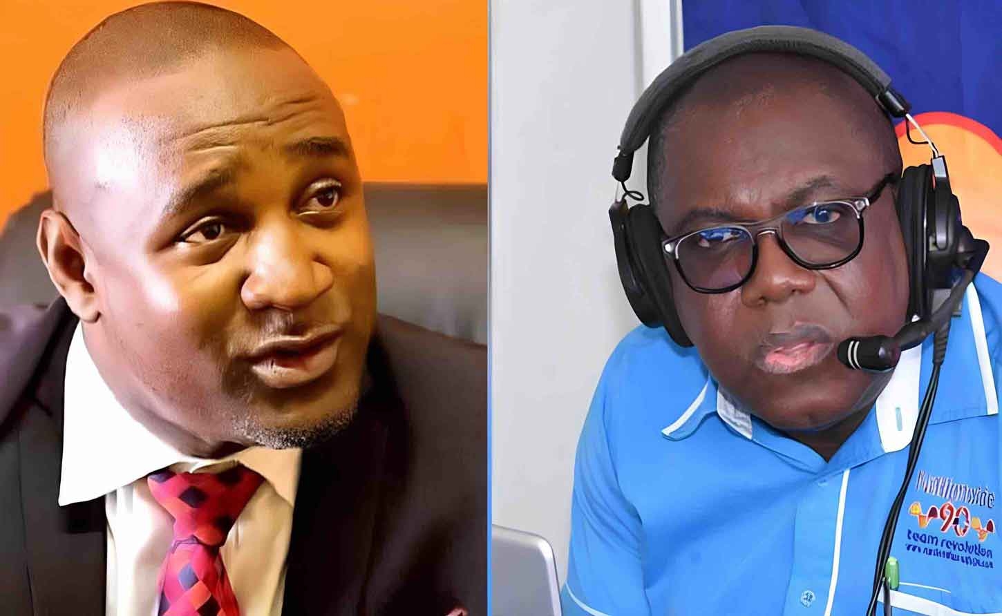 PNP General Secretary Dr. Dayton Campbell and Nationwide News Network Principal broadcaster Cliff Hughes