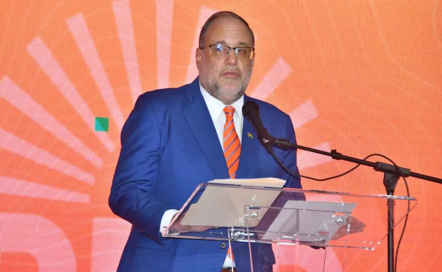 People's National Party President Mark Golding at the launch of the party's manifesto at the Pegasus Hotel on Tuesday August 12, 2025 .