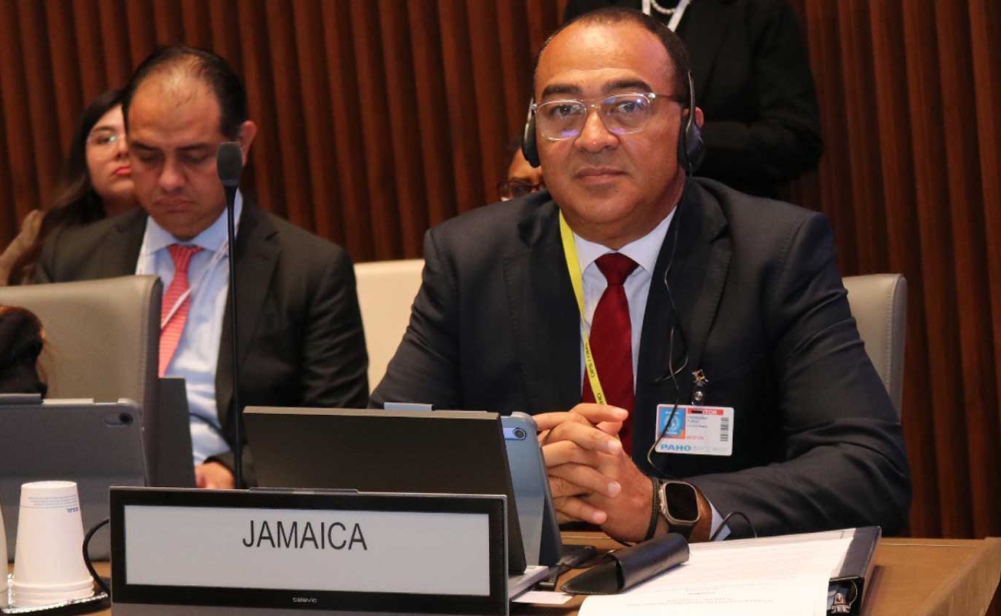 Health and Wellness Minister Dr. Christopher Tufton at the 62nd Directing Council of the Pan American Health Organization.