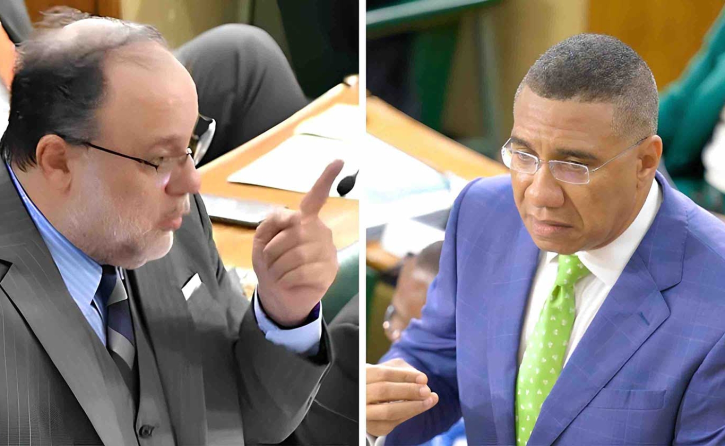 Opposition Leader Mark Golding and Prime Minister Andrew Holness