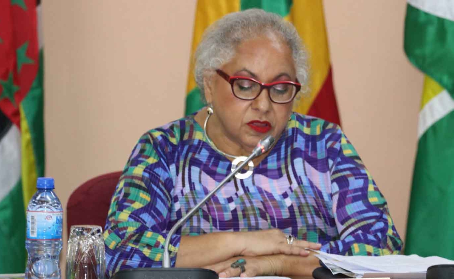 Assistant Secretary-General, Human and Social Development, CARICOM, Ms Alison Drayton. She  adderesed the 2025 Regional Symposium and Policy Dialogue on Transforming Education (30 September to 2 October 2025) 