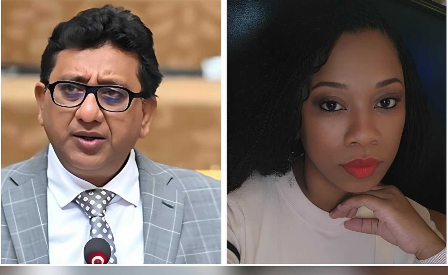 L-R Attorney General Anil Nandlall and Melissa 'Melly Mel' Atwell (News Source photo)