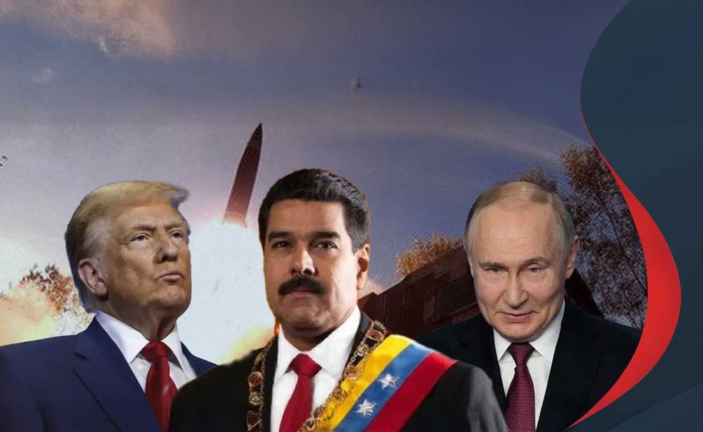 United States President Donald Trump; Venezuelan President  Maduro Nicolas maduro and Russian President Vladimmi Putin and