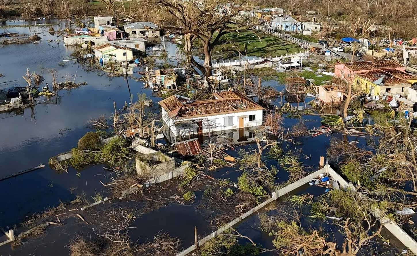 Damage wreaked by Hurricane Mellisa in western Jamaica