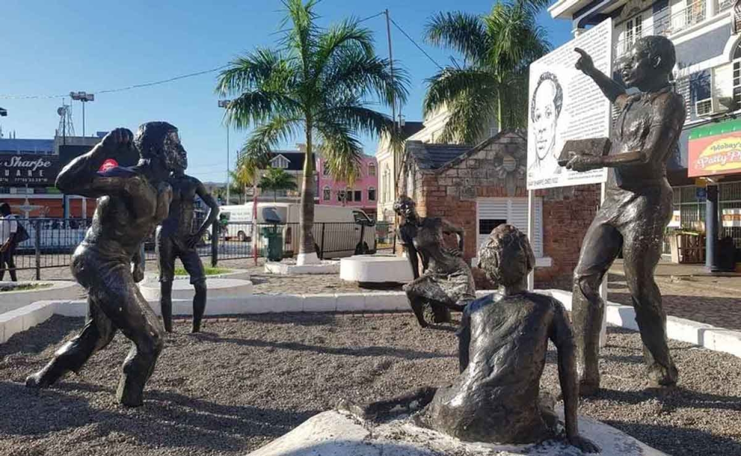 Monument to National Hero Samuel Sharpe in Sam Sharpe Square, Montego Bay