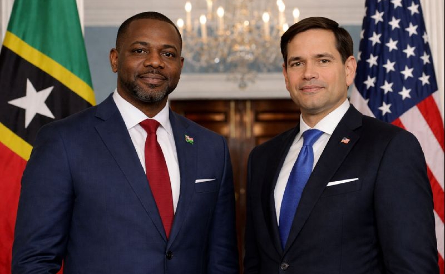 Prime Minister Terrence Drew and US Secretary of State Marco Rubio