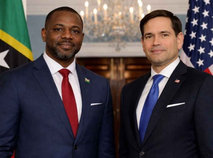 CARICOM Chair Prime Minister Dr.Terrence Drew and US Secretary of State Marco Rubio
