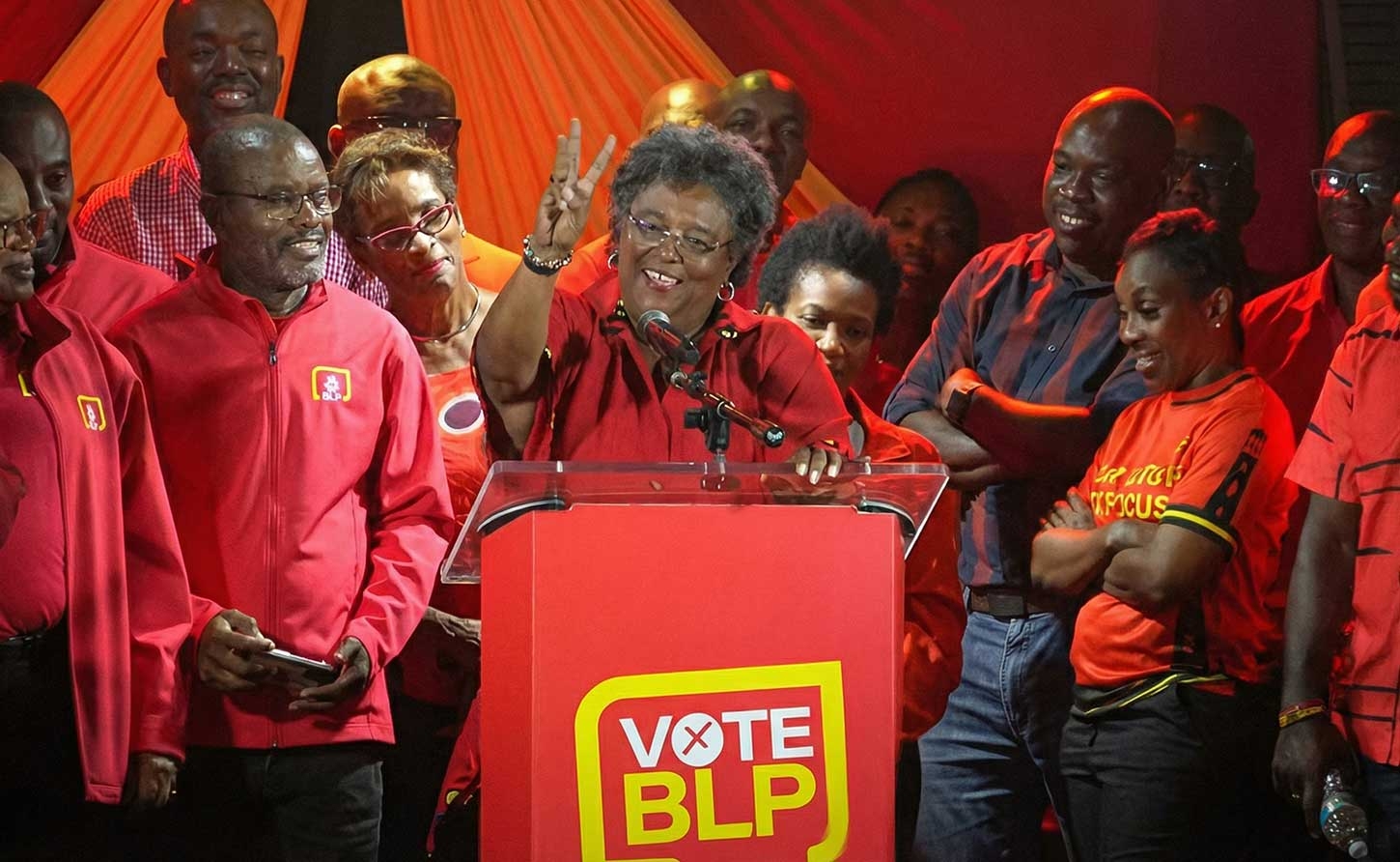 MIA Mottley speaks to the Party Faithful on the Three Love  Election Victory 