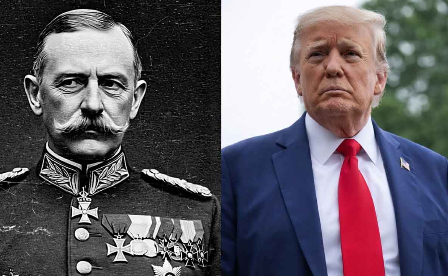 German general Lothar von Trotha and Donald J Trump