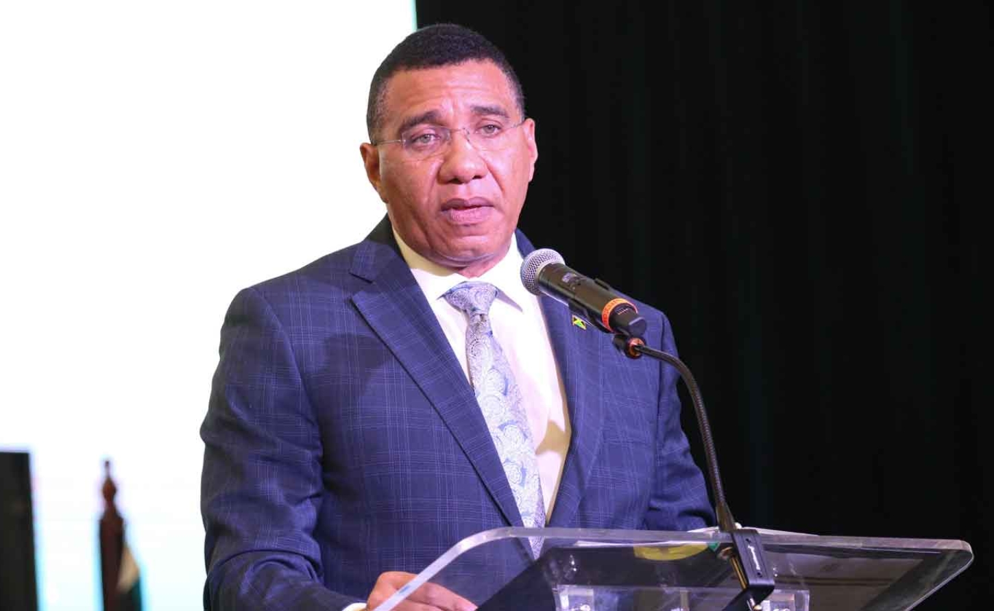Jamaica's Prime Minister Dr. Andrew Holness addressing the opening of CARICOM 50.