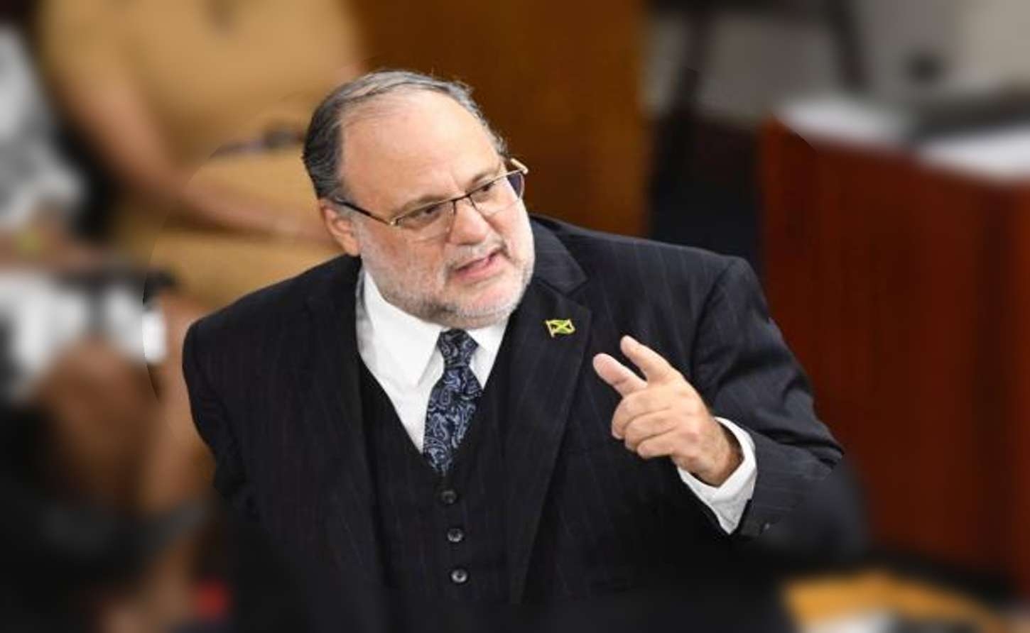 Opposition Leader Mark Golding delivering his budget speech on Tuesday