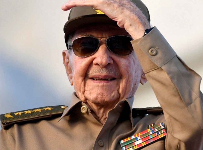 Former president Raúl Castro, pictured on 1 May 2025, has officially retired but remains the most potent figure in Cuban politics. Photograph: Norlys Perez/Reuters