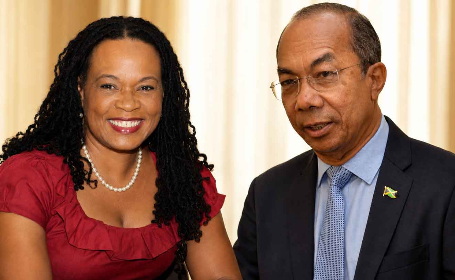 Opposition Spokesperson on Foreign, Regional and Diaspora Affairs, Senator Donna Scott-Mottley and National Security Minister Dr. Horace Chang.